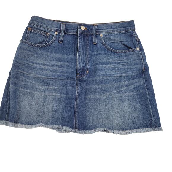 Madewell Dresses & Skirts - NWT Madewell Mini Denim Jean Skirt Raw Hem Size 30  11923-0120